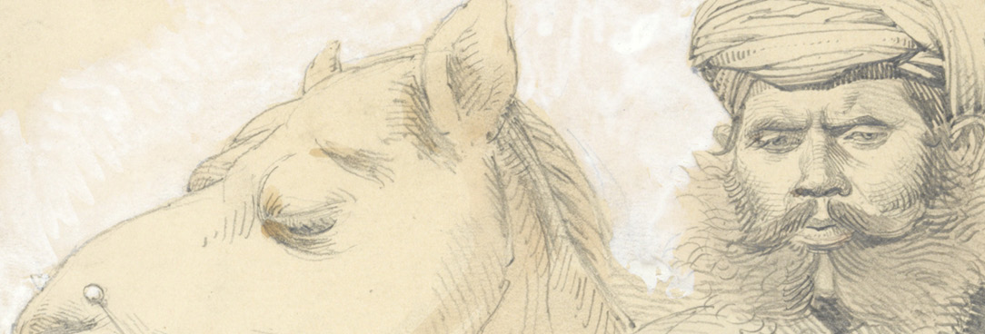 Provenance 2010 Historic drawing of a man and camel