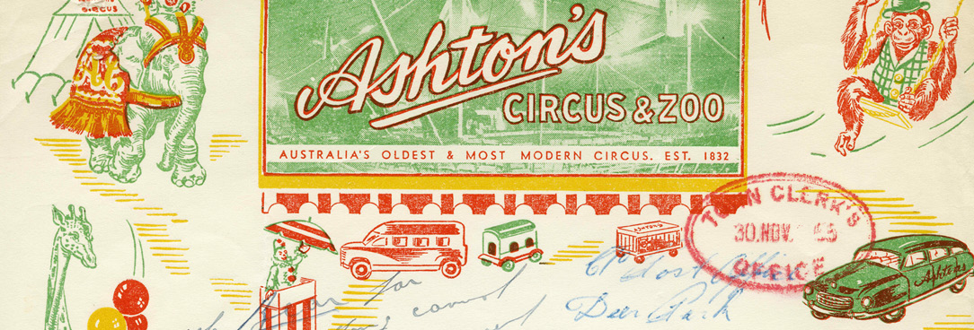 Provenance 2014 Historic Zoo and Circus Letterhead