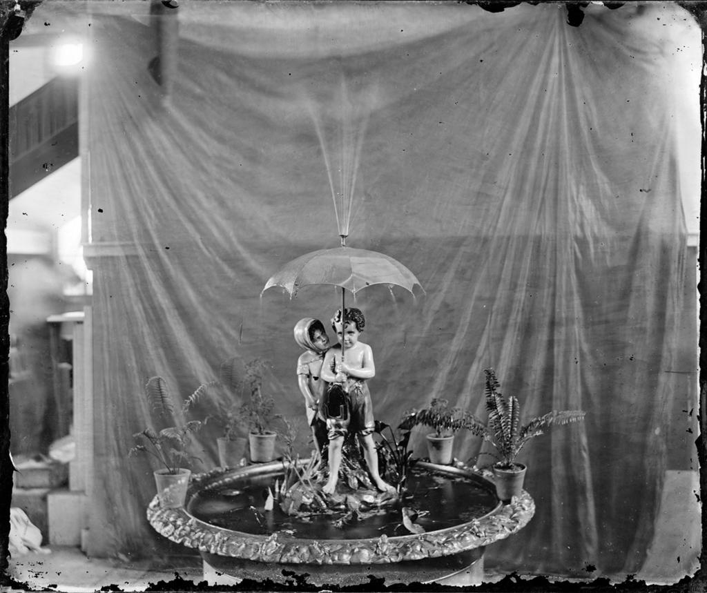 Figure 3: Detail of exhibit, Centennial International Exhibition, Melbourne, 1888. Glass plate negative, NRS-4481-4-214-[AF00197928], NSW State Archives and Records.