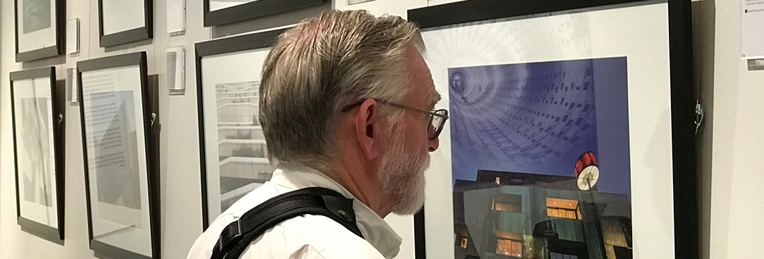 VAC launch party photo exhibition man look at Photo gallery