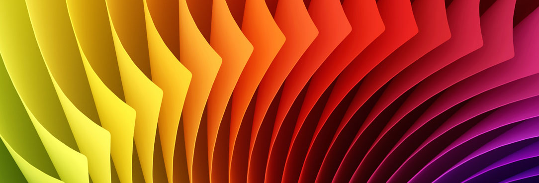 Stock Image fan of coloured papers