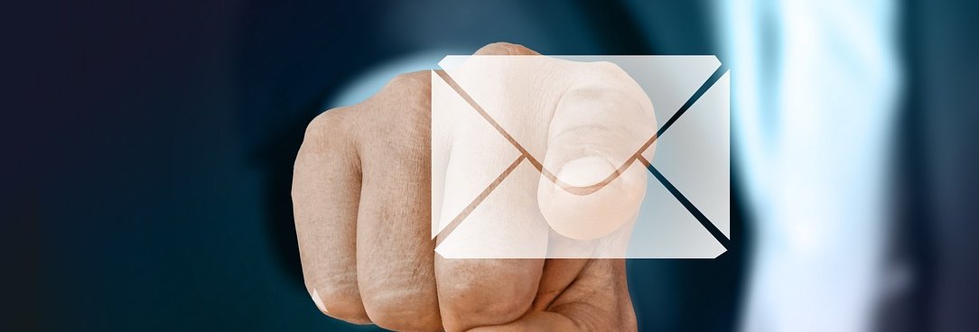 Stock Image finger pointing email icon