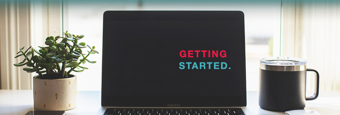 Stock Image laptop on desk