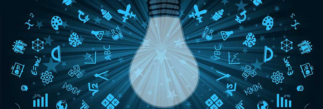 Stock Image lightbulb and learning icons