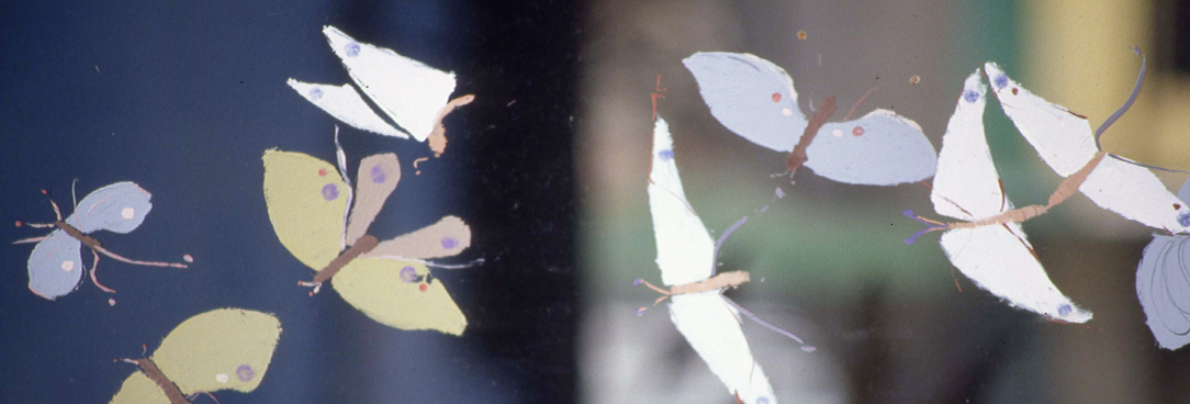 Artwork by Clifton Pugh Butterfly artwork by Clifton Pugh