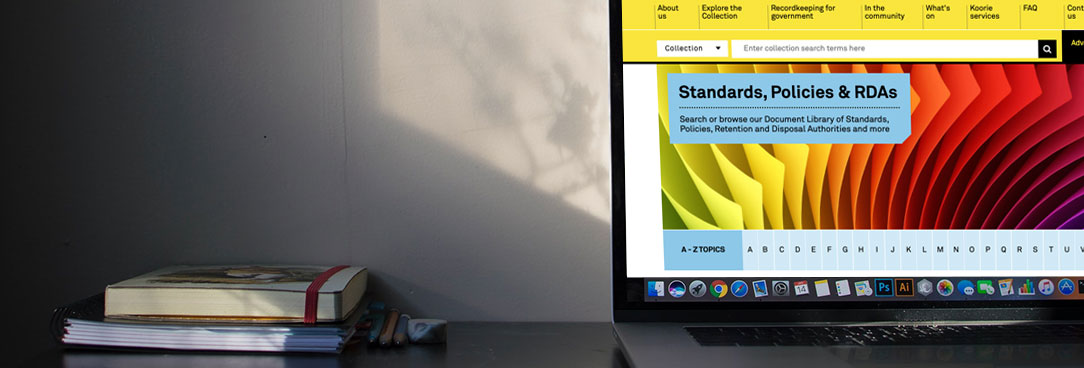 Edited Stock Image laptop with document library on screen