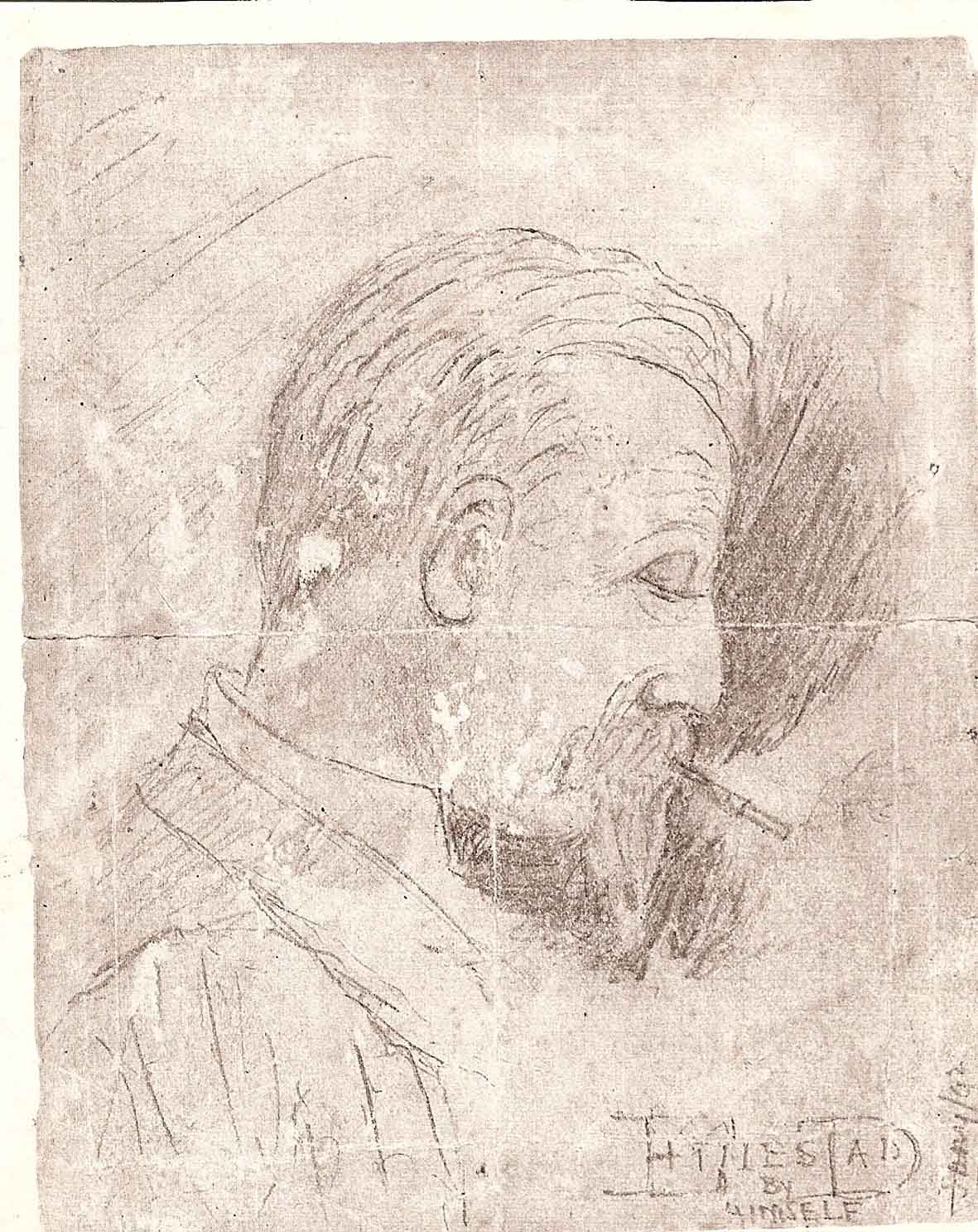Old sketch of Ettie's Dad by himself, July 1892