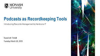 Podcasts as recordkeeping instructional tools