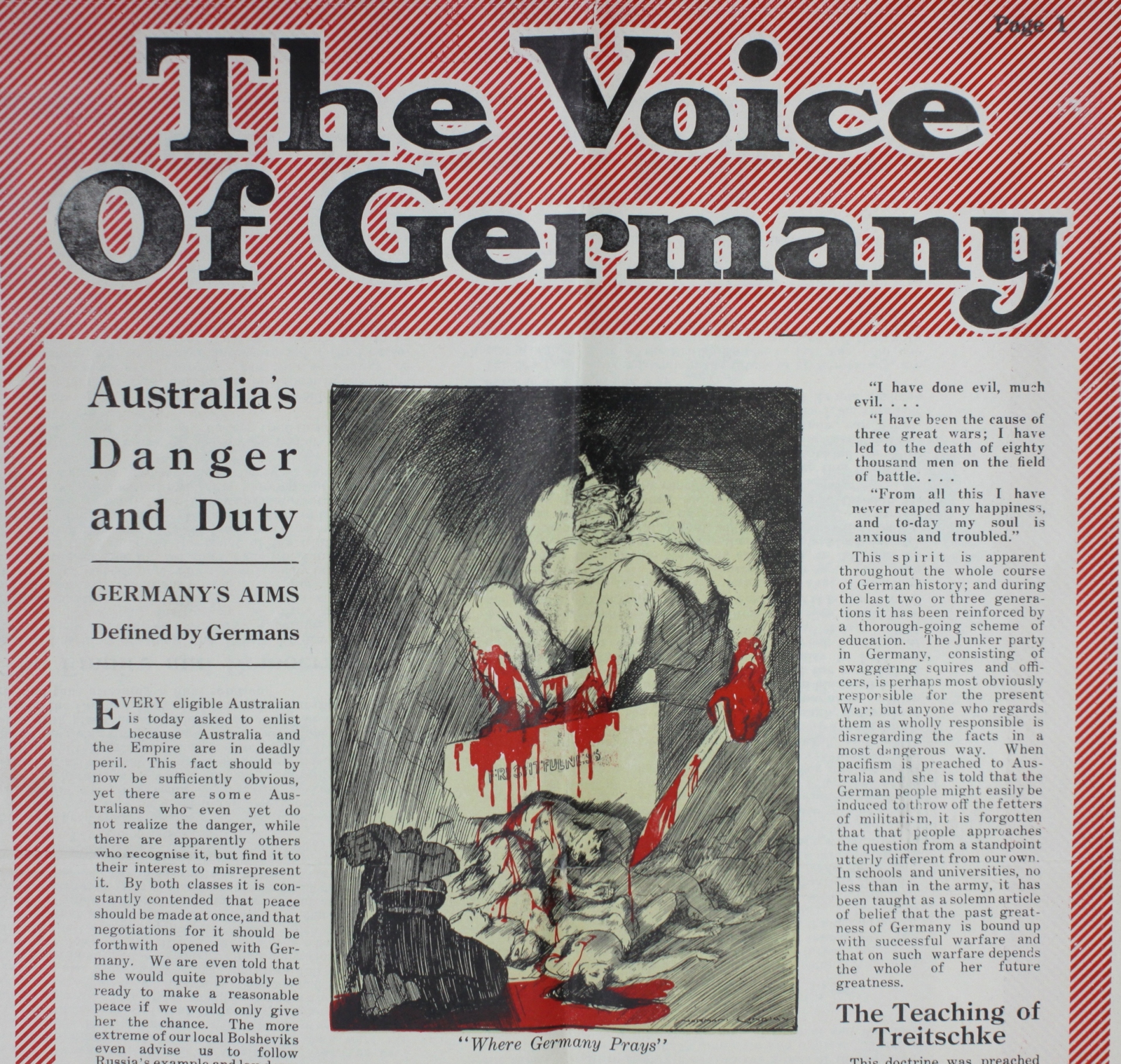 poster of an article depicting a bloody beast 