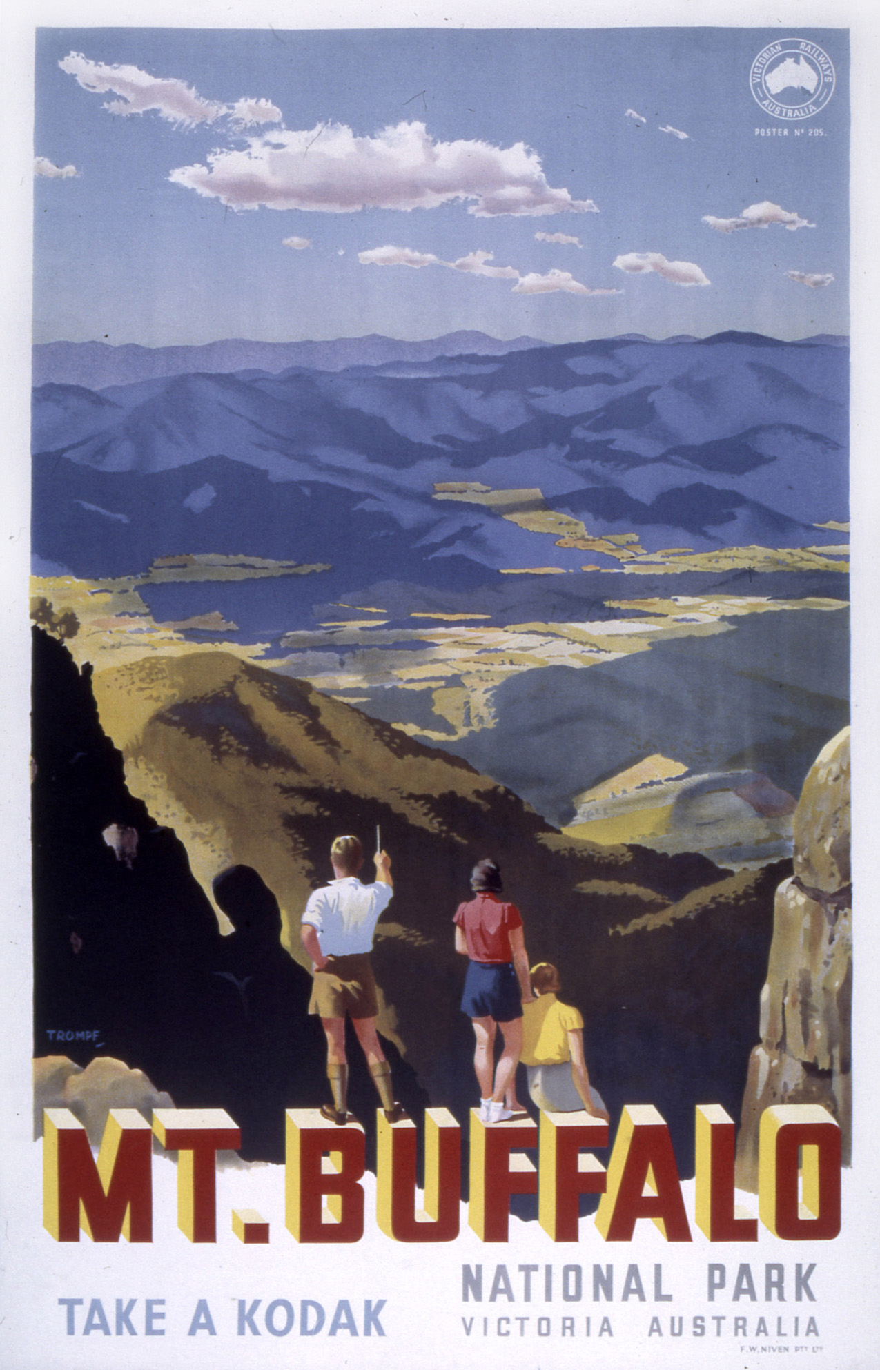 Mt Buffalo poster by Percy Trompf
