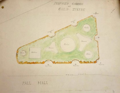 old map of a garden 