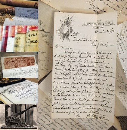 collage of images of documents 